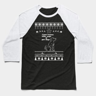 Merry Christmas Dogs Baseball T-Shirt